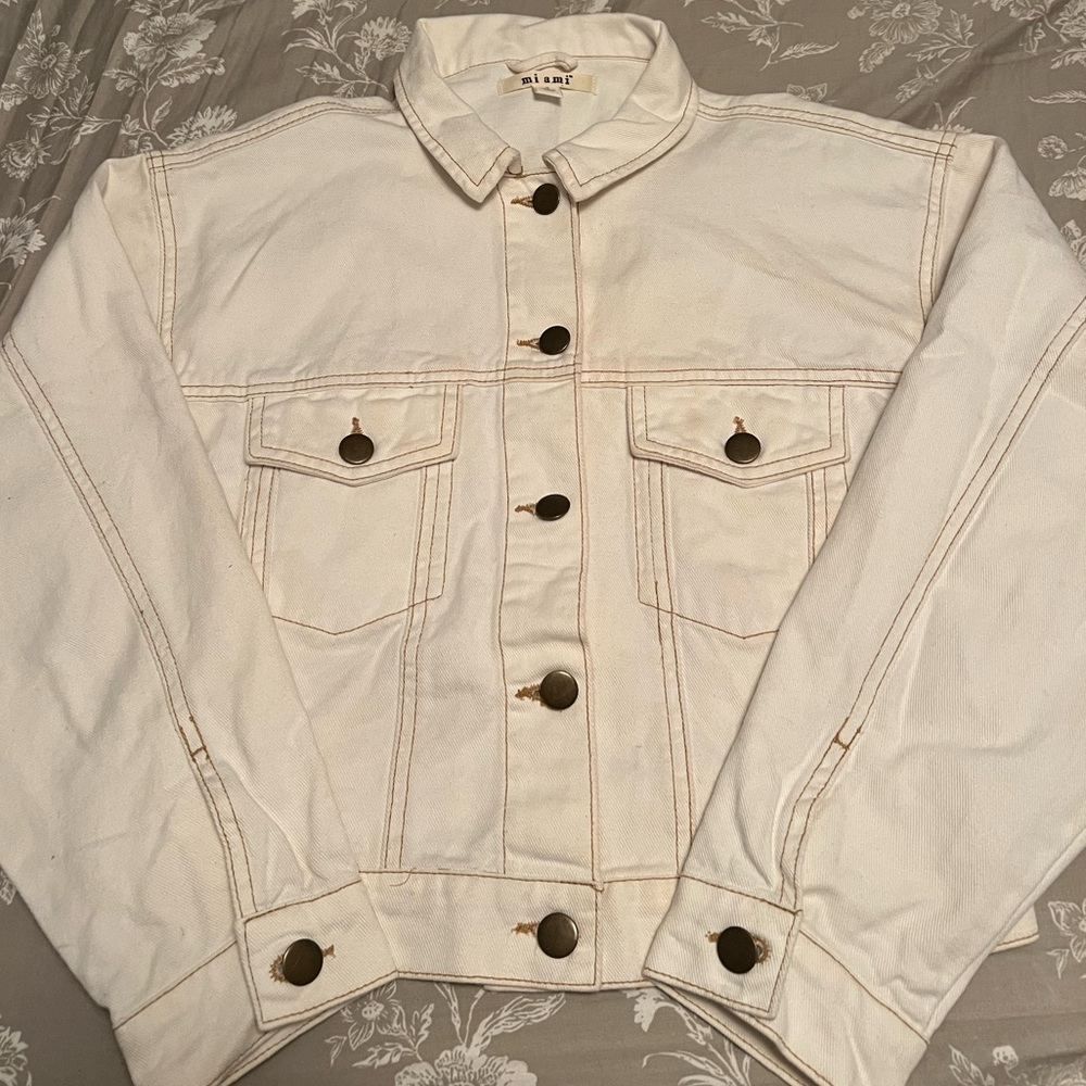 Francesca’s Miami Off-White Denim Jacket